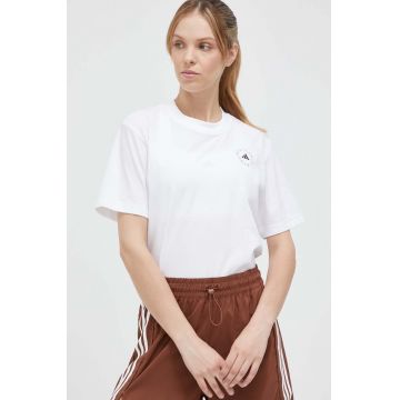 adidas by Stella McCartney tricou femei, culoarea alb HR9167