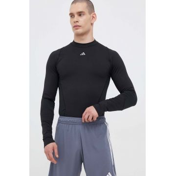 adidas Performance mânecă lungă de antrenament Techfit COLD.RDY culoarea negru, neted