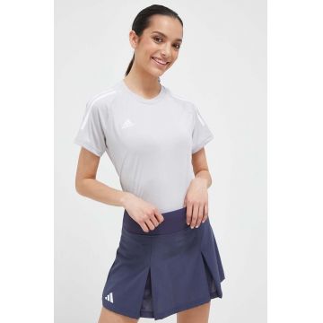 adidas Performance tricou de antrenament Hilo culoarea gri