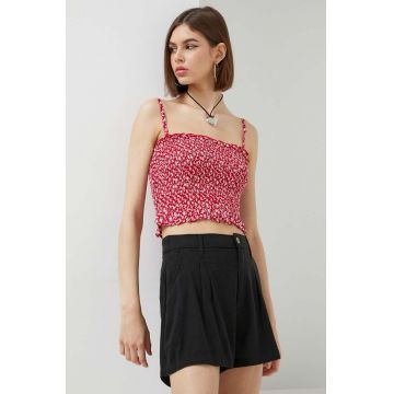 Hollister Co. top femei, culoarea rosu