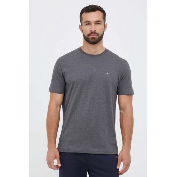 Gant tricou din bumbac culoarea gri, neted