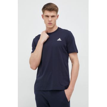 adidas tricou din bumbac culoarea bleumarin, uni HY3404