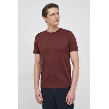 BOSS tricou din bumbac bărbați, culoarea bordo, uni 50468395