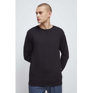 Medicine longsleeve barbati, culoarea negru, neted