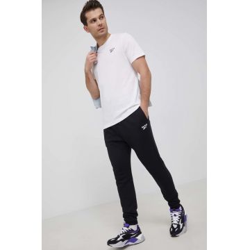 Reebok tricou din bumbac HG4443 culoarea alb, cu imprimeu