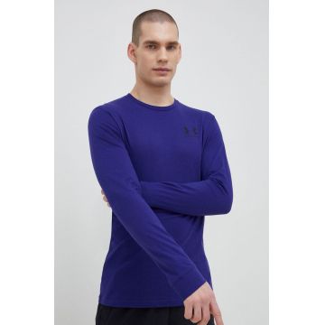 Under Armour longsleeve barbati, culoarea violet, cu imprimeu 1329585-036