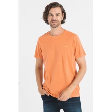 Tricou de bumbac cu logo discret