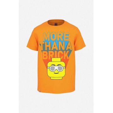 Lego tricou de bumbac pentru copii culoarea portocaliu, cu imprimeu, Koszulka Lego Wear T-shirt SS 12010543 259