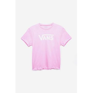 Vans tricou de bumbac pentru copii culoarea roz, cu imprimeu