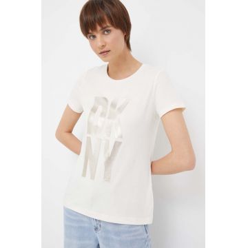 Dkny tricou femei, culoarea bej