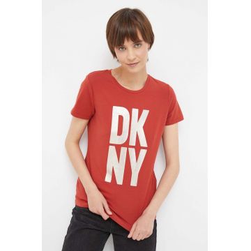 Dkny tricou femei, culoarea rosu