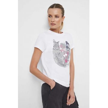 Medicine tricou femei, culoarea alb