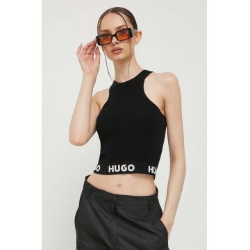 HUGO top femei, culoarea negru