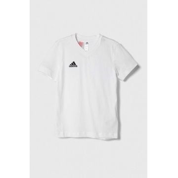 adidas Performance tricou de bumbac pentru copii ENT22 TEE Y culoarea alb, cu imprimeu