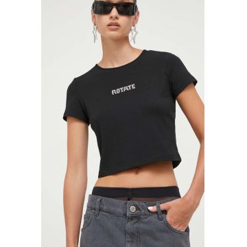 Rotate tricou femei, culoarea negru