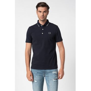 Tricou polo slim fit cu logo