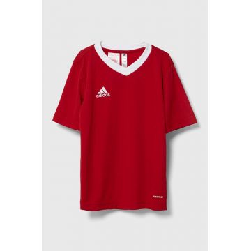 adidas Performance tricou copii culoarea rosu, neted