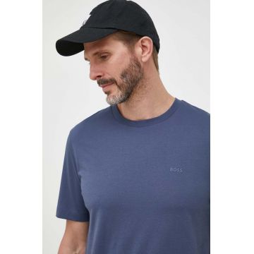 BOSS tricou din bumbac bărbați, culoarea bleumarin, uni 50468347