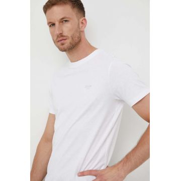 Joop! tricou din bumbac culoarea alb, neted