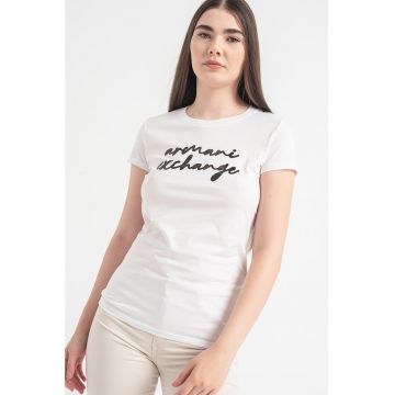 Tricou din bumbac cu imprimeu logo