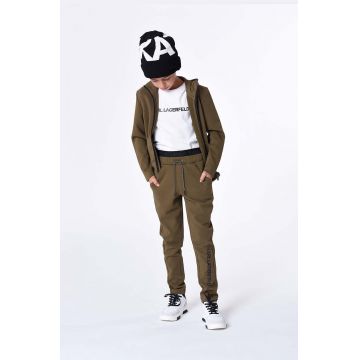 Karl Lagerfeld tricou de bumbac pentru copii culoarea alb, cu imprimeu