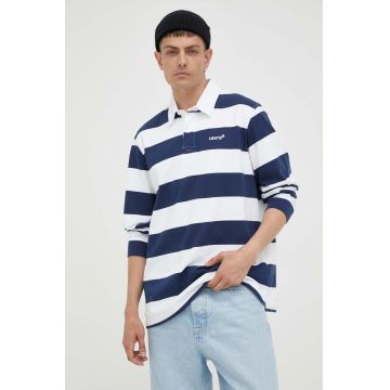 Levi's longsleeve din bumbac culoarea alb, modelator