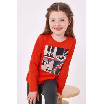 Mayoral longsleeve din bumbac pentru copii culoarea rosu