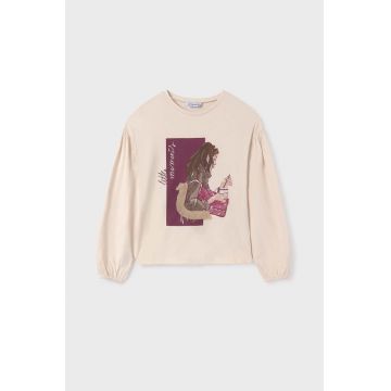 Mayoral longsleeve din bumbac pentru copii culoarea violet