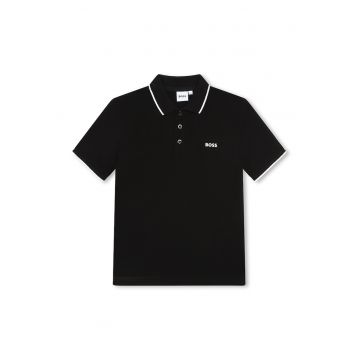 Tricou polo cu imprimeu logo discret