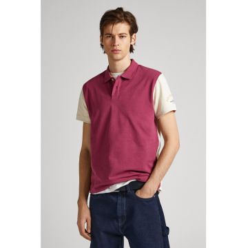 Tricou polo cu model colorblock