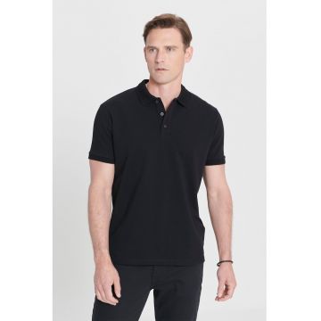 Tricou polo slim fit de bumbac