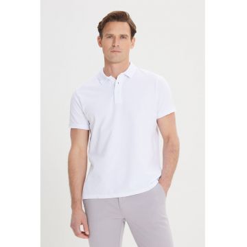 Tricou polo slim fit de bumbac