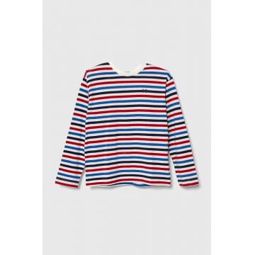 United Colors of Benetton longsleeve din bumbac pentru copii modelator