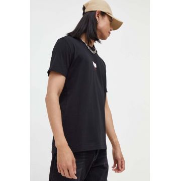 Iceberg tricou din bumbac culoarea negru, cu imprimeu