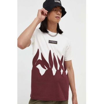 Iceberg tricou din bumbac x Lonney Tunes culoarea bej, modelator