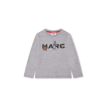 Marc Jacobs longsleeve din bumbac pentru copii x Looney Tunes culoarea gri, cu imprimeu