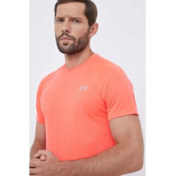 Under Armour tricou de alergare culoarea rosu, neted