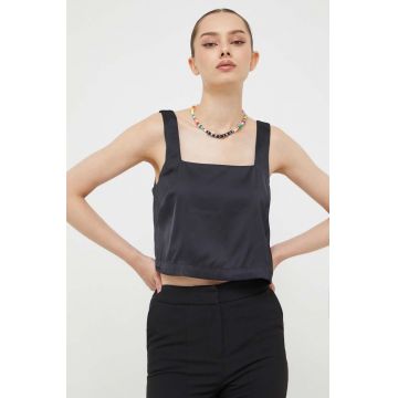 Abercrombie & Fitch top femei, culoarea negru