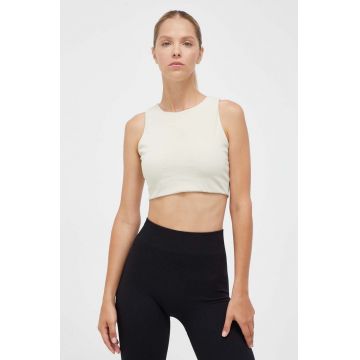 JOYINME top de yoga Pulse Ribbed culoarea bej