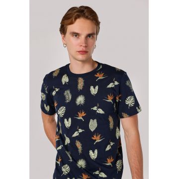 Tricou de bumbac cu imprimeu floral