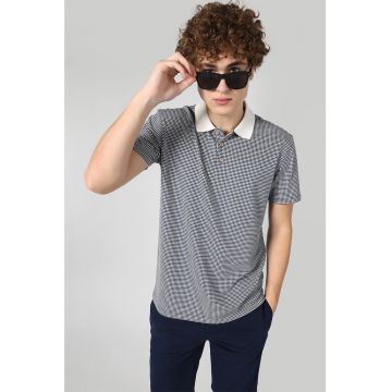 Tricou polo cu model in carouri