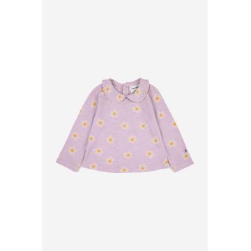 Bobo Choses longsleeve bebelusi culoarea violet, cu guler