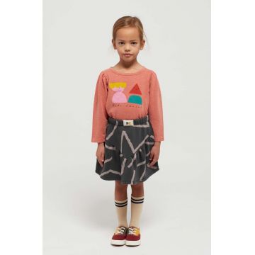 Bobo Choses longsleeve din bumbac pentru copii culoarea portocaliu