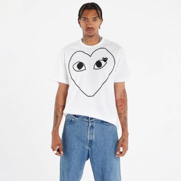 Tricou Comme des Garçons PLAY Heart Logo Short Sleeve Tee UNISEX White