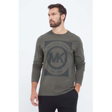 Michael Kors longlseeve lounge culoarea verde, cu imprimeu