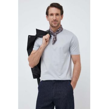 BOSS tricou din bumbac bărbați, culoarea gri, uni 50468395