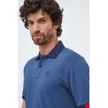 North Sails tricou polo barbati, culoarea albastru marin, neted