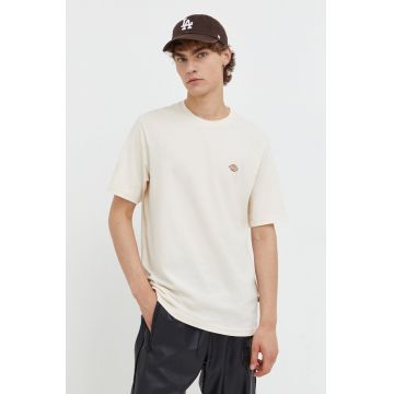 Dickies tricou din bumbac culoarea bej, cu imprimeu