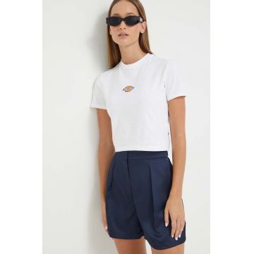 Dickies tricou femei, culoarea alb