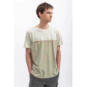 Tricou unisex de bumbac cu decolteu la baza gatului